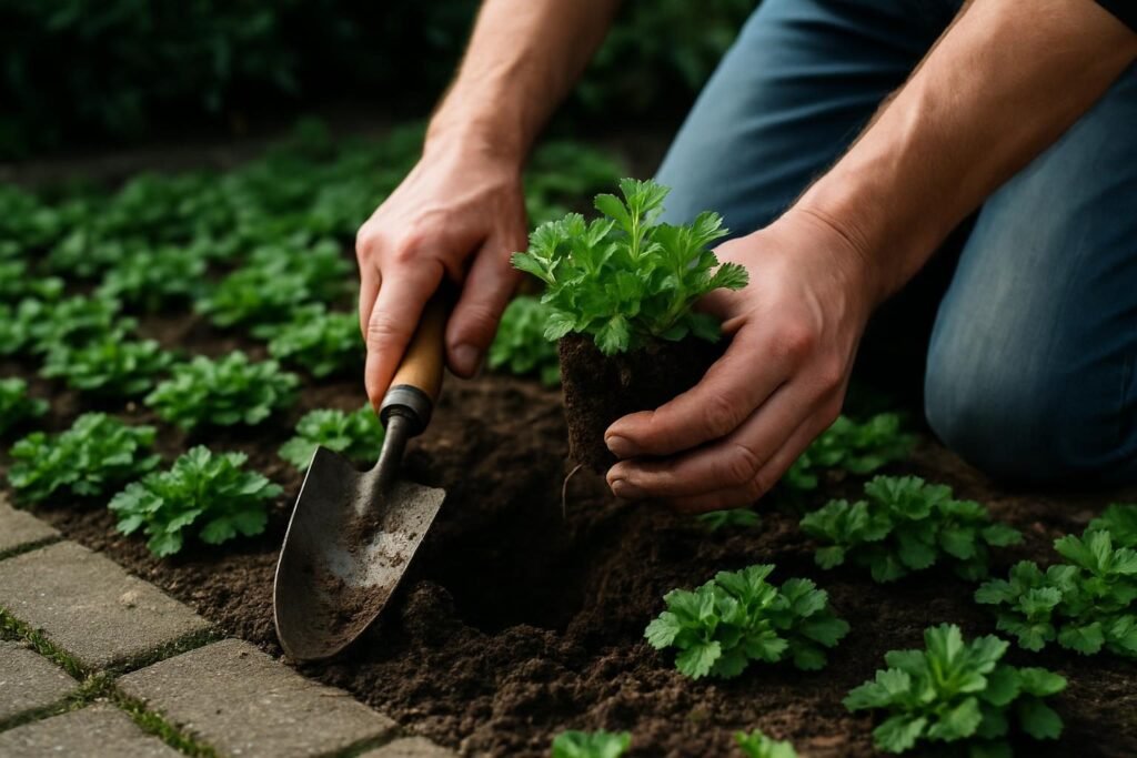bodembedekkers minder wieden groen: het detail van dichtbij