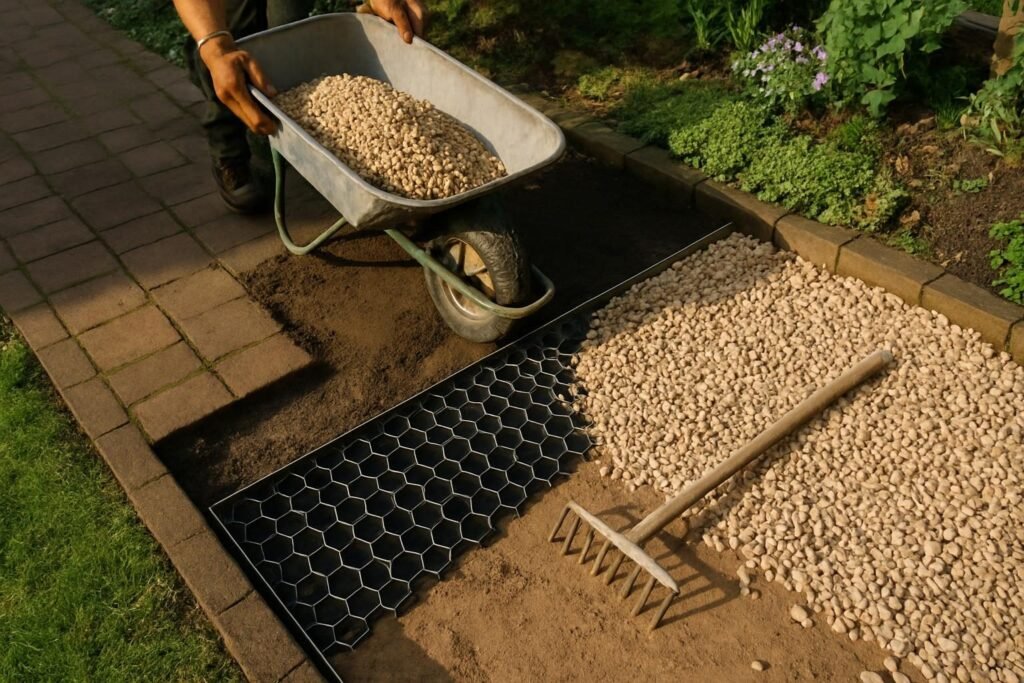 Een hoek van de tuin zonder iemand in beeld