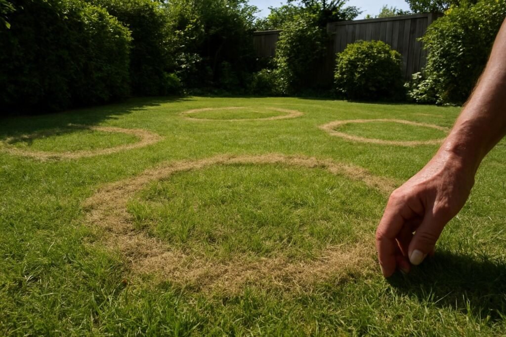 Een hoek van de tuin zonder iemand in beeld