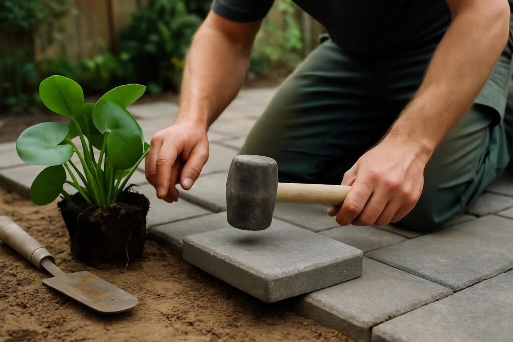terras aanleggen: het detail van dichtbij